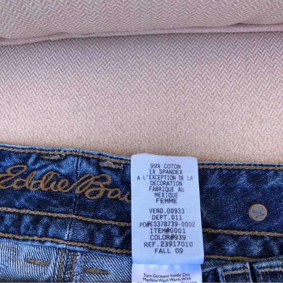 Eddie Bauer Est 1920 Adjustable Waist Button Flap Back Pockets 2009 Jeans 10R - Picture 13 of 16